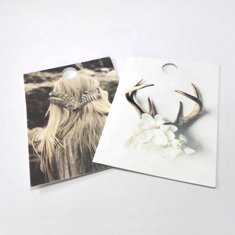 Изготовленные на заказ печатные серьги, ювелирные изделия, бумажные заголовочные карты с вашим собственным логотипом