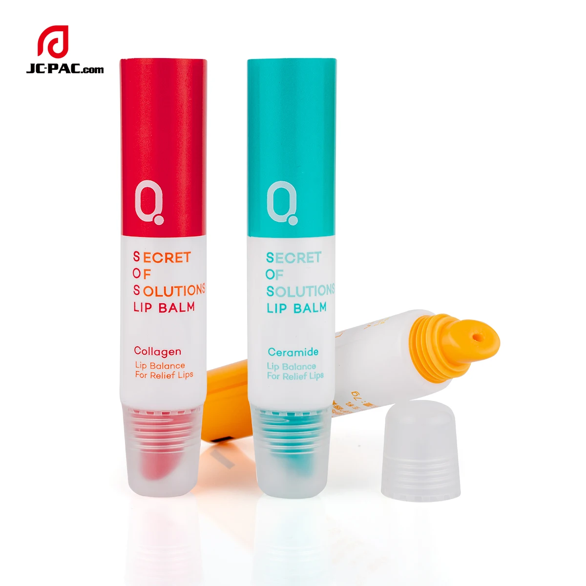 Transparent Lip Gloss PE Plastic Tube with Dia19mm, Lip Blam Container 10ml 15ml Squeezed Lip Gloss Tube