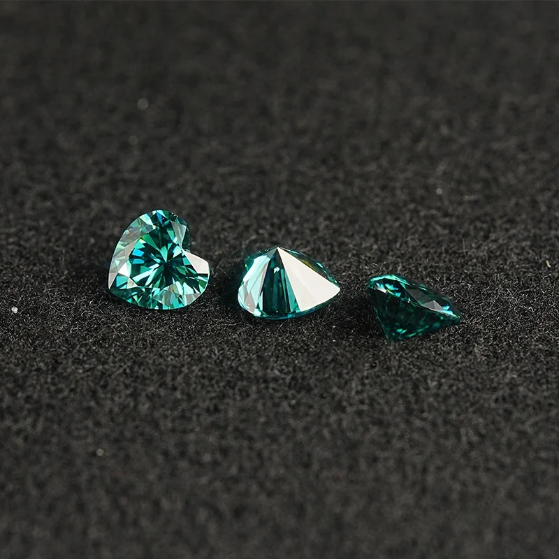 SICGEM Highest Quality Blue Heart Cut Lab Created Sapphire Excellent Loose Gemstones Moissanite