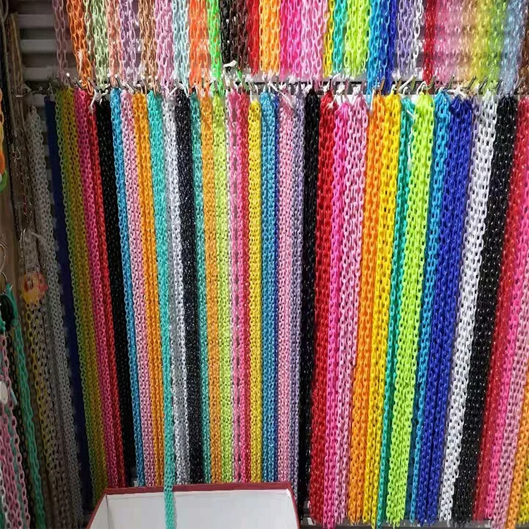 50cm Length Wholesale Colorful Acrylic Chain Fashion Men Women's Neck Chain Links for Eyeglass Necklace Bags Accessories