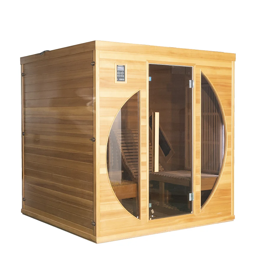 2 Person Luxury Recliner Indoor Far Infrared Wood Sauna Room