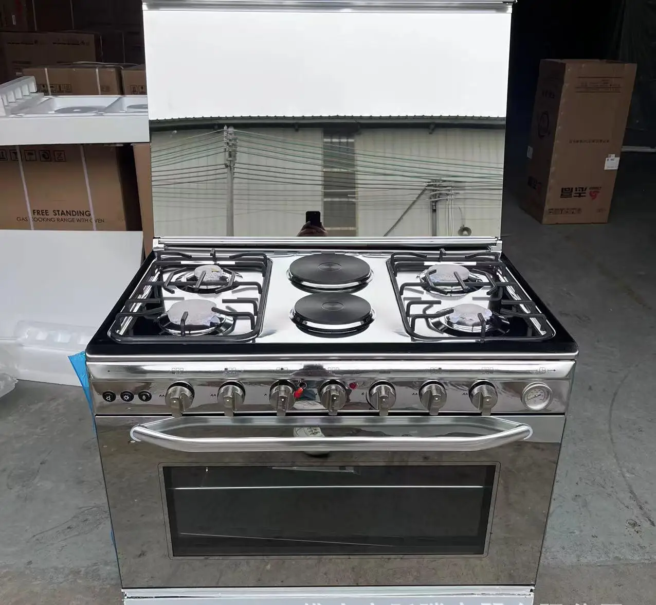 4 Gas stove stove 2 Electric plate electric oven outlet Integrated vertical multi-functional household oven electric oven