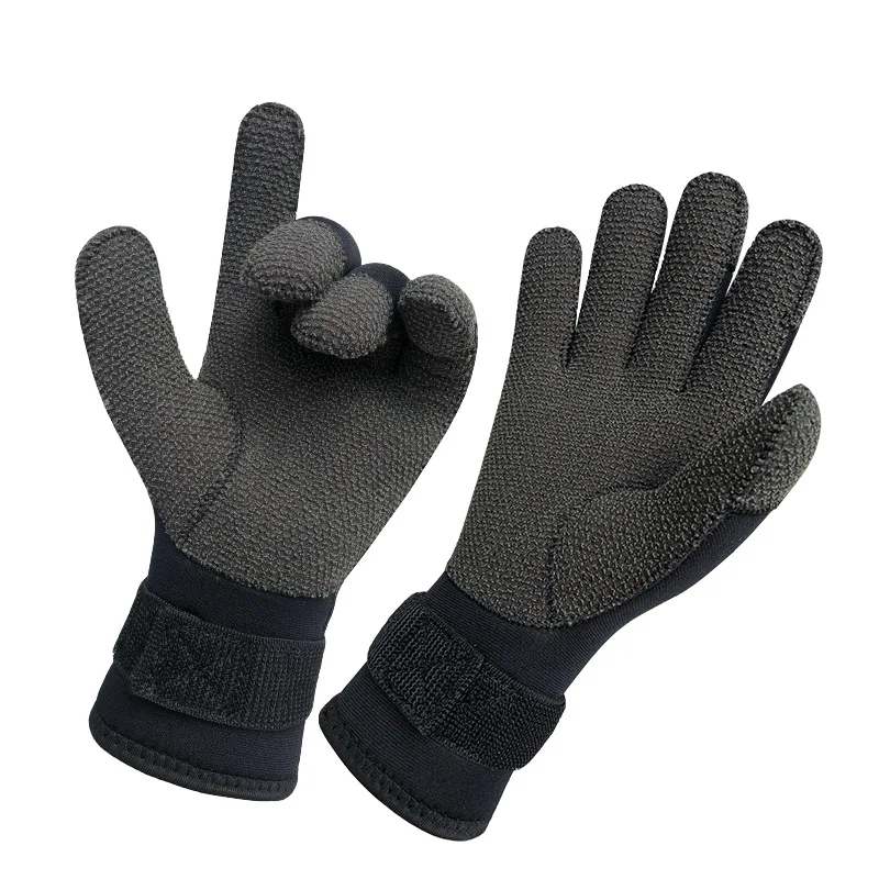 Spot 5mm Kevlar titanium coated diving gloves cut resistant wear resistant slip resistant scratch catch crabs