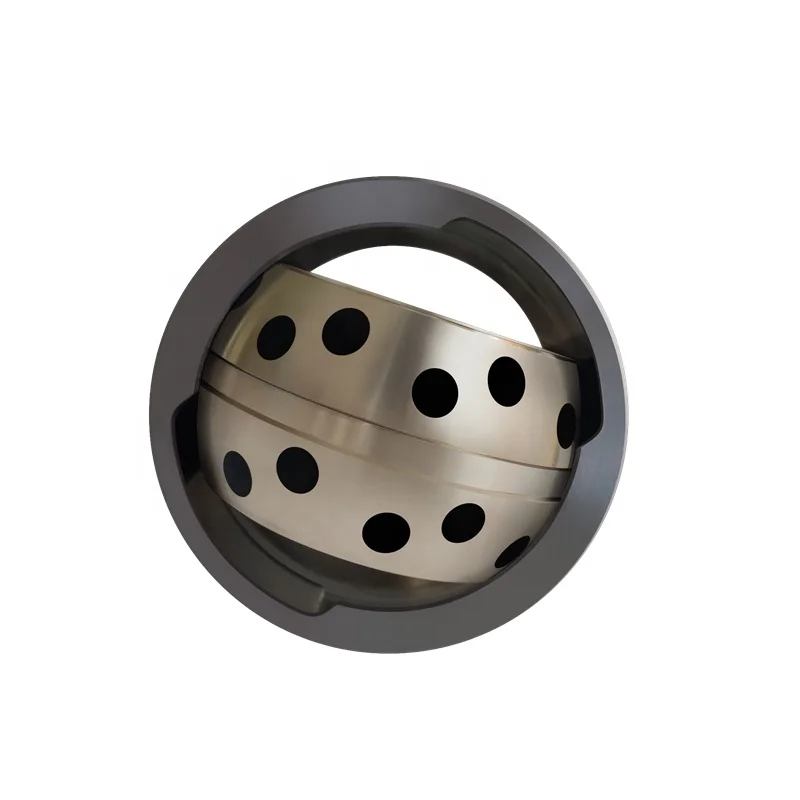 JDBS Oil-free Self-lubricating Outer Diameter 45#Steel Copper Alloy Inlaid Graphite JQB Radial Spherical Joint Bearing Bushing