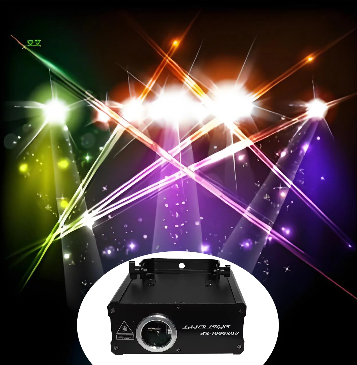 Hongrui Hot sale  animation Christmas laser light  DMX512  party full color laser light stage 3D show projector