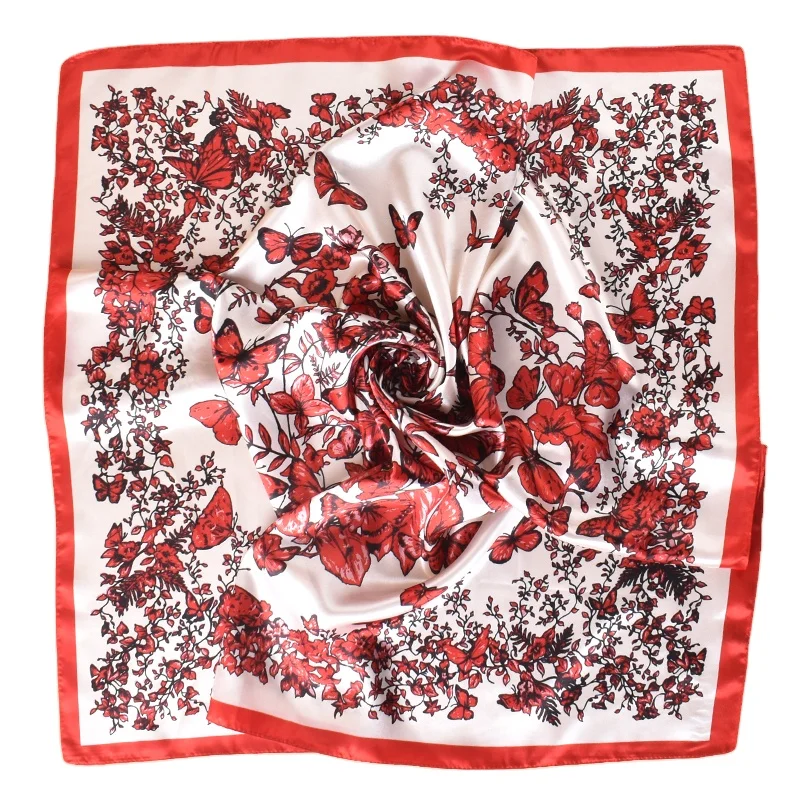 QL новый 100% Шелковый дизайн размер логотипа женский платок для волос бандана хиджаб