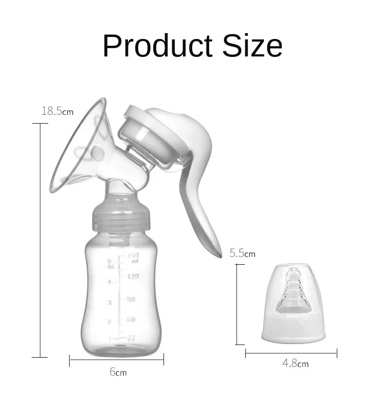 High Quality Portable Silicone Manual Massage Cordless Sucker Milk Saver Breastfeeding Collector Extractor Manual Breast Pump