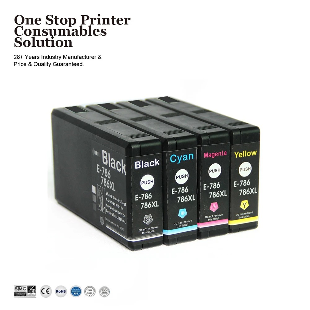 INK-мощность 786 T786 T786XL 786XL Премиум Совместимость Цветной струйный картридж с чернилами для принтера Epson рабочей силы WF-5621 5190