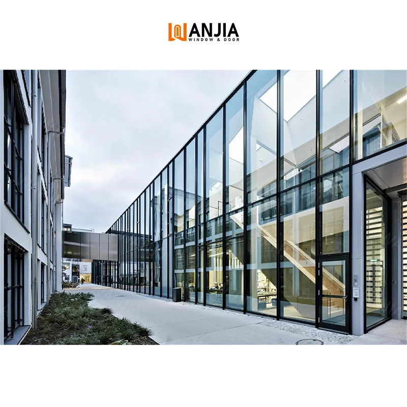 New arrival high quality building double skin facade glass wall aluminum curtain wall Insulated glass curtain wall