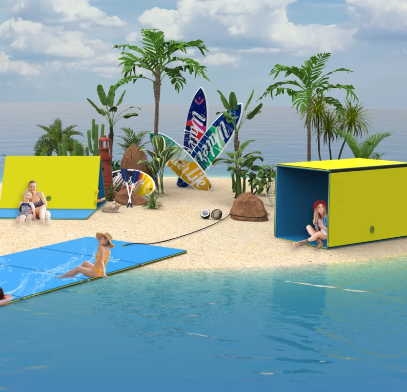 OEM Wholesale Summer Swim Pool Equip Float Swimming Pool Lake Beach Water Child Island Float Floating Mats Mattress For A Pool