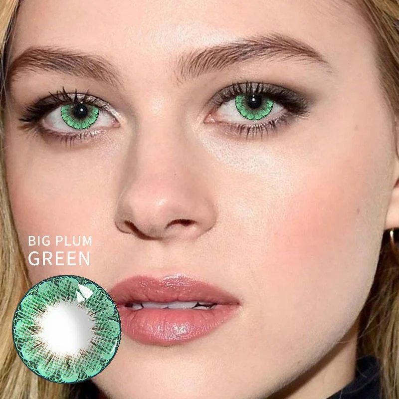 
Maxiy Girl 2pcs/pair Big Plum Series Soft Color Contact Lens Yearly Use Color Contact Lenses for eyes 