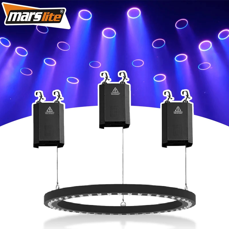 Winch Led Kinetic Lighting Kinetic Beam Ring Stage Lighting Equipment 48*15w Kinetic LED Ring for DJ Disco Bar Night Club