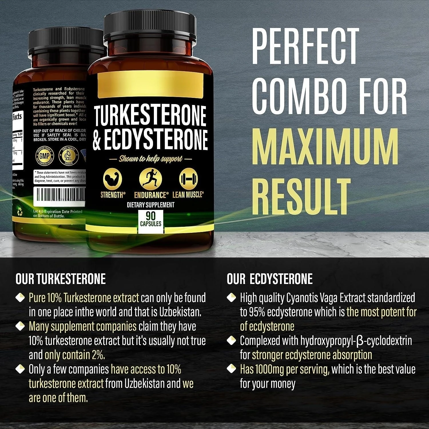 OEM/ODM Turkesterone + Ecdysterone | Anabolic Supplement capsules with Lab Synthesized Cyclodextrin