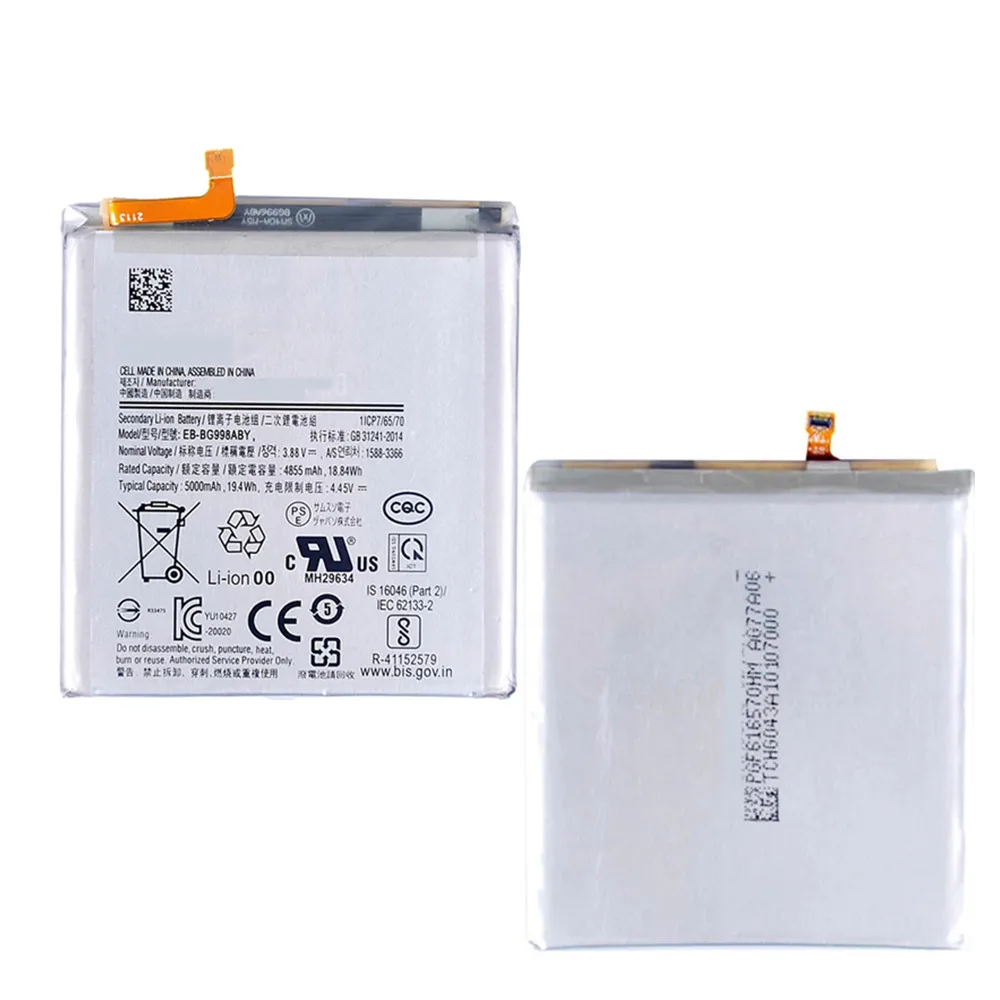 100% Original EB-BG998ABY Battery for Samsung Galaxy S21 Ultra G998 5G Replacement Mobile Phone Batteries 5000mAh