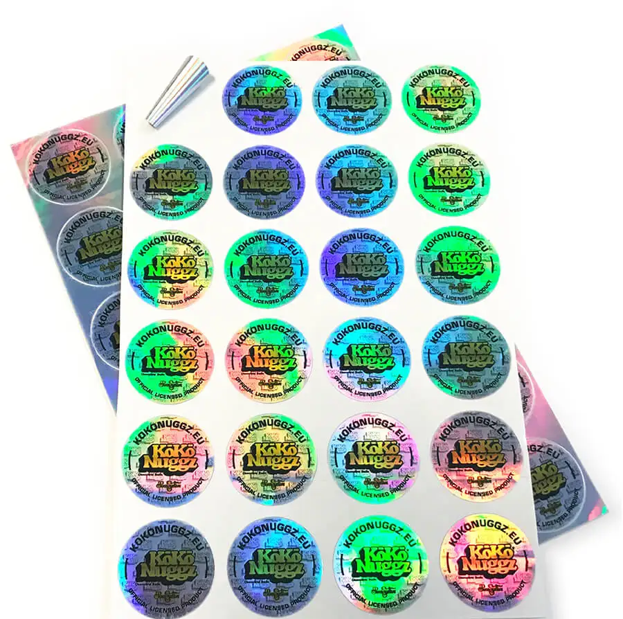 Printable Rainbow Transparent Intel Tablet University Official Certificate Hologram Foil Sticker Window