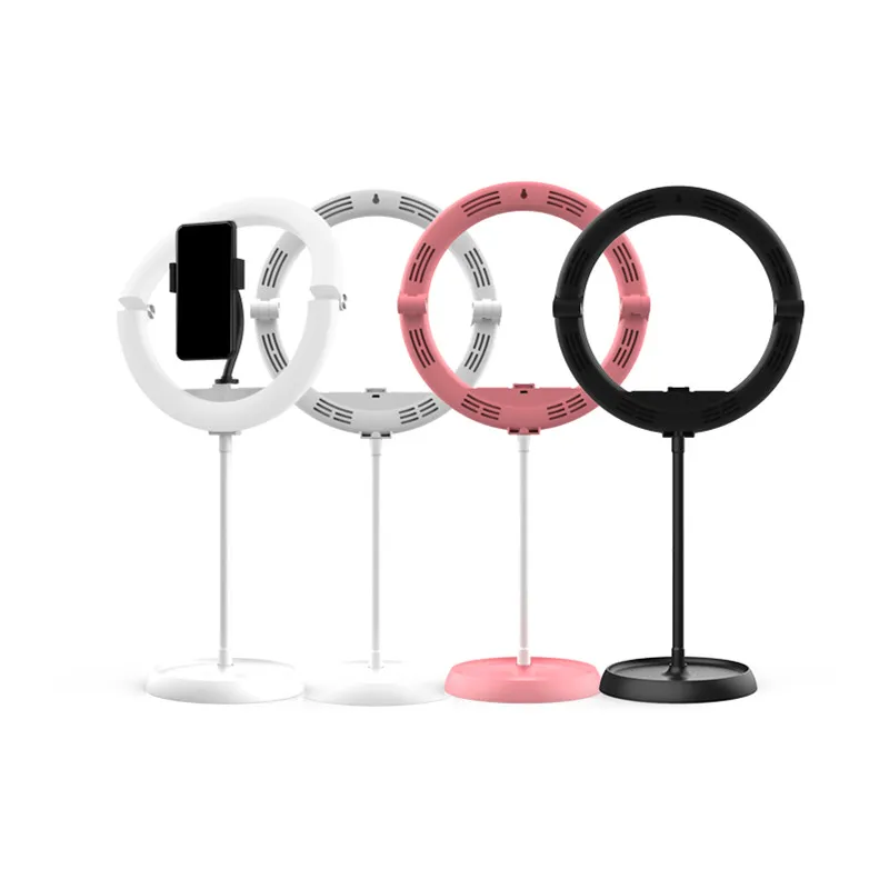 New foldable photography ringlight selfie tiktok living video fill light 10inch led ring light with tripod stand right light