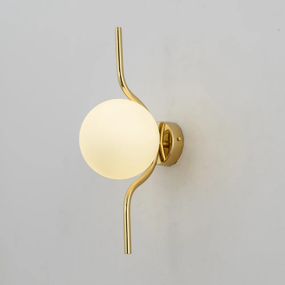 Modern Gold Wall Sconce Lighting Retro Vintage Copper Wall Lamp Design Wall Decor Light For Bedroom Hotel