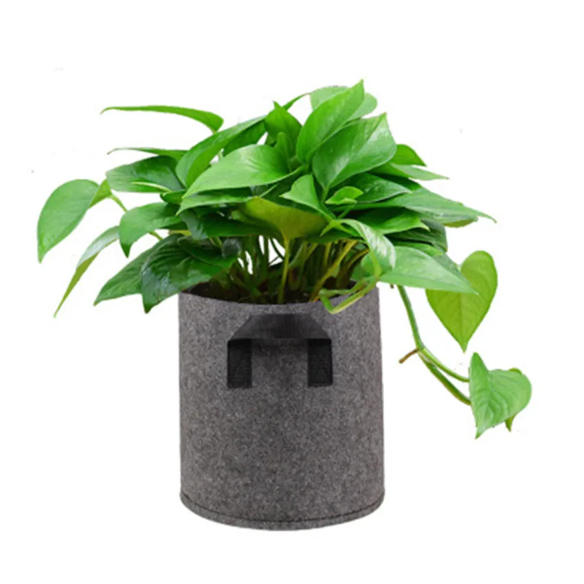 3 5 7 10 Gallon Factory Direct Sale Black Non-woven Grow bag, Fabric Plant Grow Pot