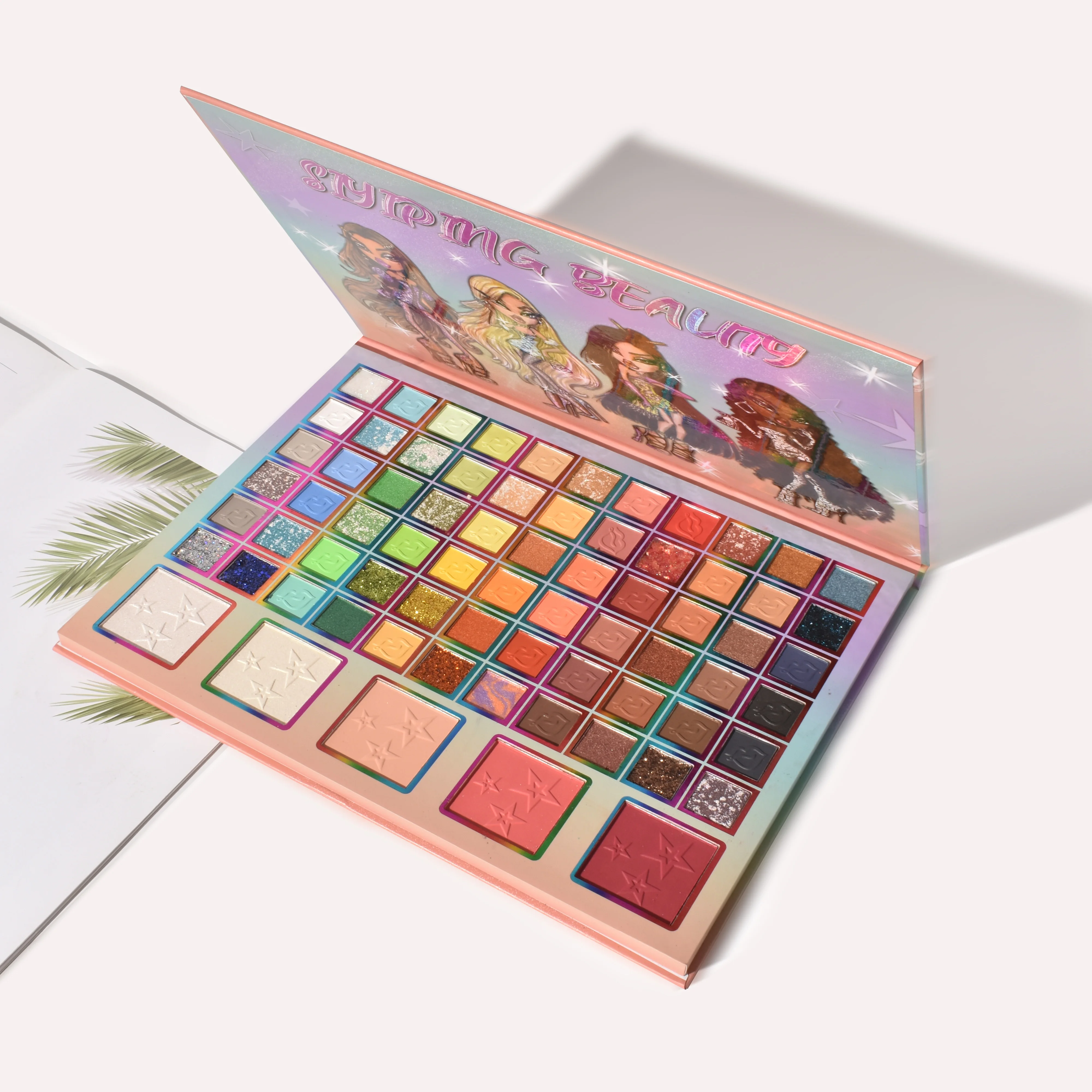 New Ultramo style cosmetic highlighter glitter bratzy girl high pigmented vegan cosmetics makeup eyeshadow maquillaje Palette