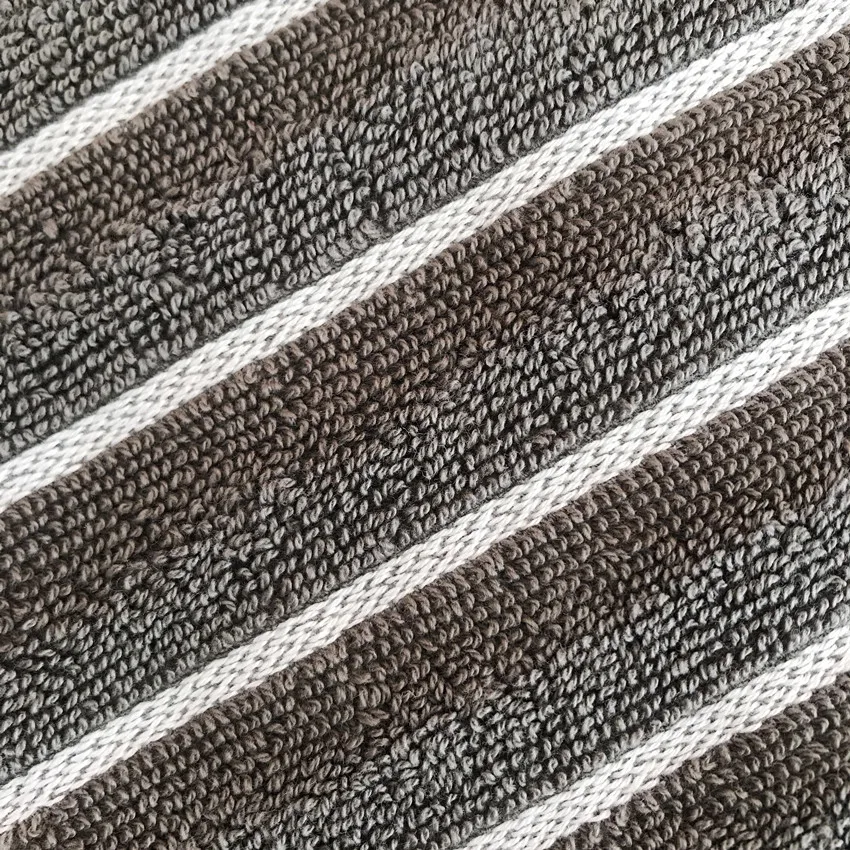 20s combed cotton  yarn dyed stripe hand towel with customized  logo embroidery33x74cm