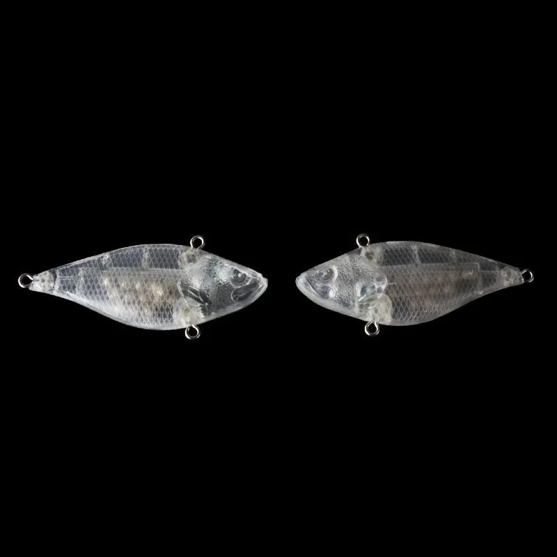 100pcs Blank Vib Bait Crankbait Blank Lure Baits 7cm 10.1g DIY Unpainted Fishing Lures for Saltwater Freshwater