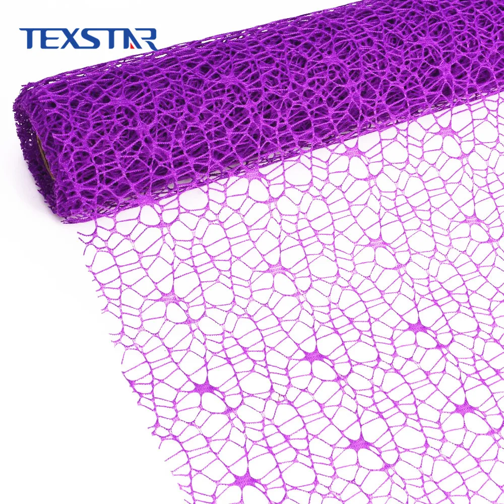 100% Polyester decoration net spider mesh roll for wrapping flowers