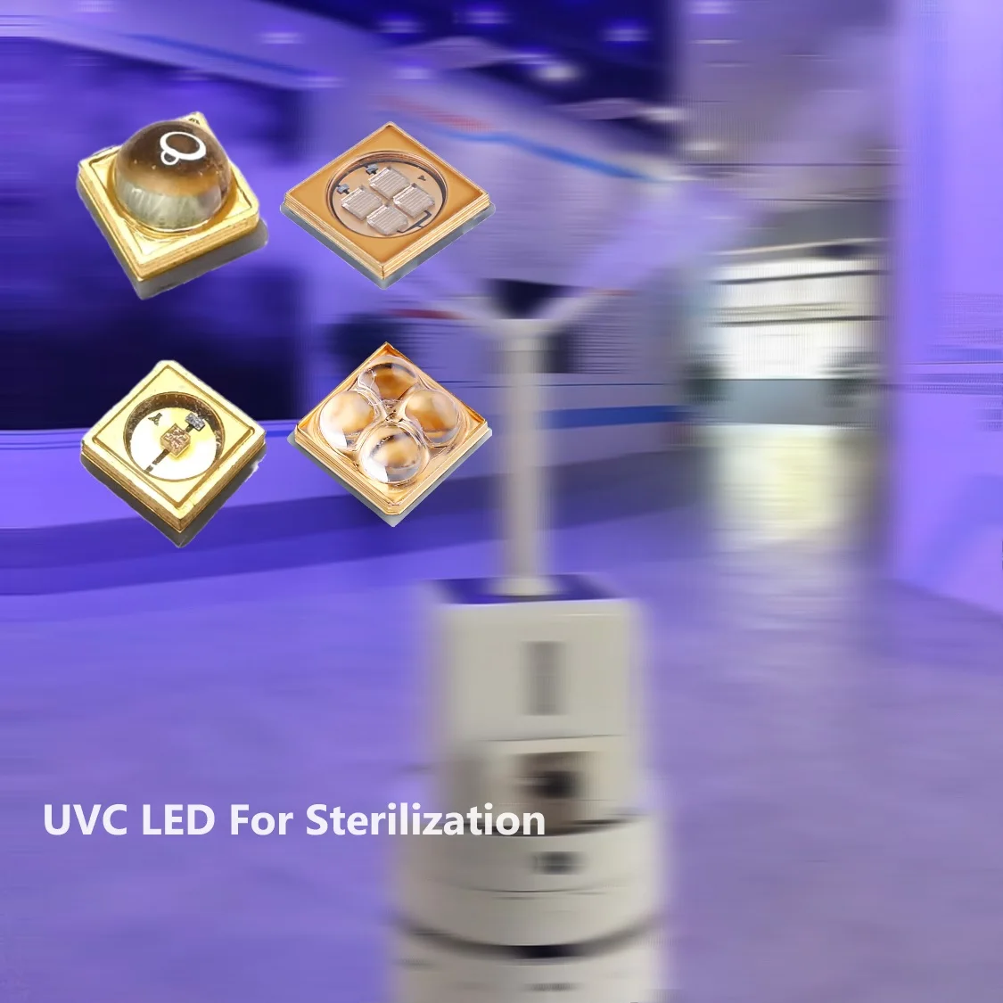 UVC LED Chip 6565 275nm 10-15V Ceramic Substrate UVC LED Chip Sterilization