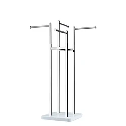 Customized Fashion Metal Shop Fitting Lady Apparel Retail Store Stand Gold Clothes Display Garment Boutique Clothing Rack