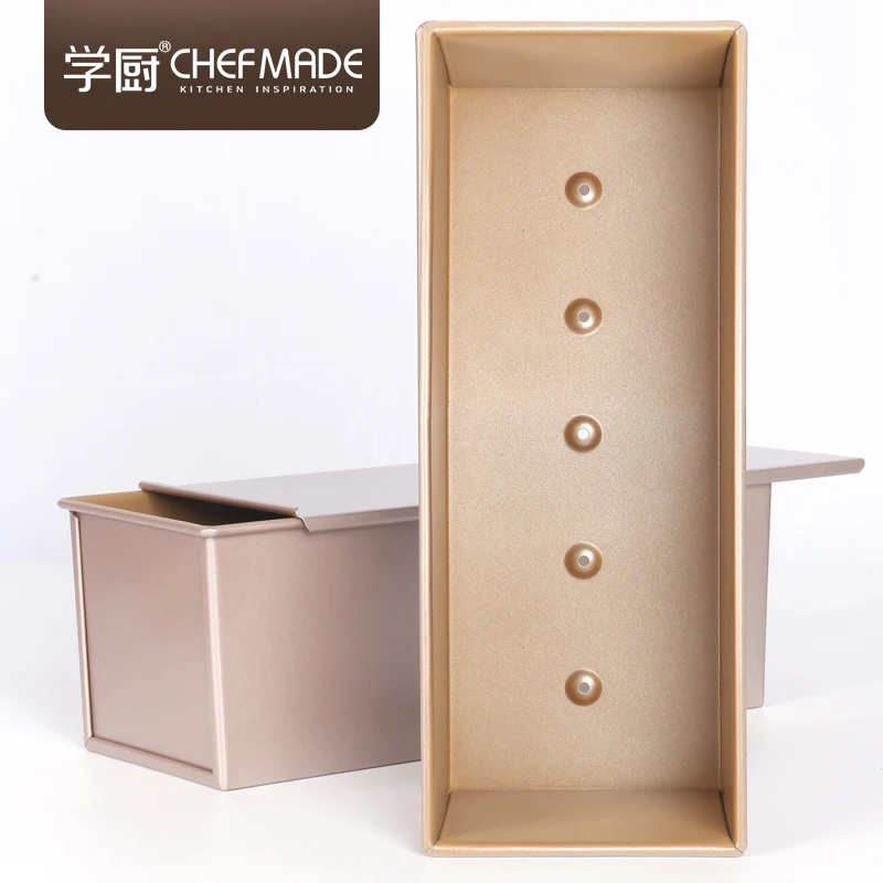  CHEFMADE коробка для тостов из алюминрованной стали цвета шампанского золота 1000 г антипригарный гофрированный французский бублик хлеба с
