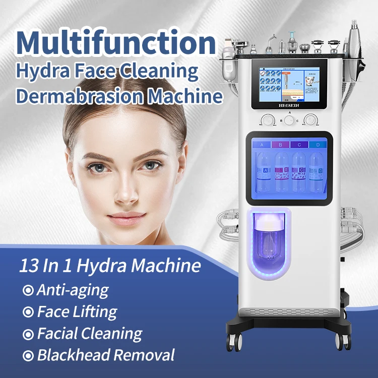 Professional 13 in 1 Microdermabrasion Machine Diamond Skincare Skin Polishing Hydro Dermabrasion Facial Machine