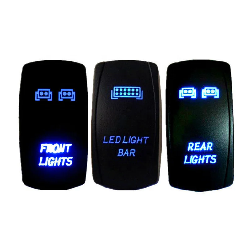 Bar Rocker Switch  10A 20A Car Print  Button Fog Lights 24V 12V Rocker Switch  marine Trucks RV caravan