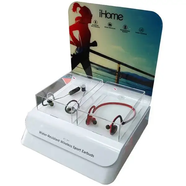 Custom print Acrylic head phone displays for 3C  flagship store