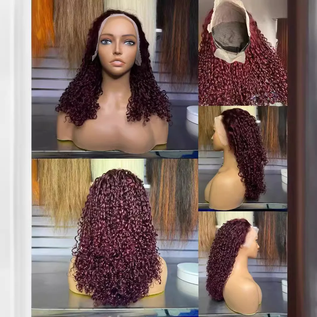 13x4 Super Double Drawn SDD 250% Density Lace Frontal Wigs Pixie Curly Wig Black Women Long Length Transparent Lace Swiss Lace