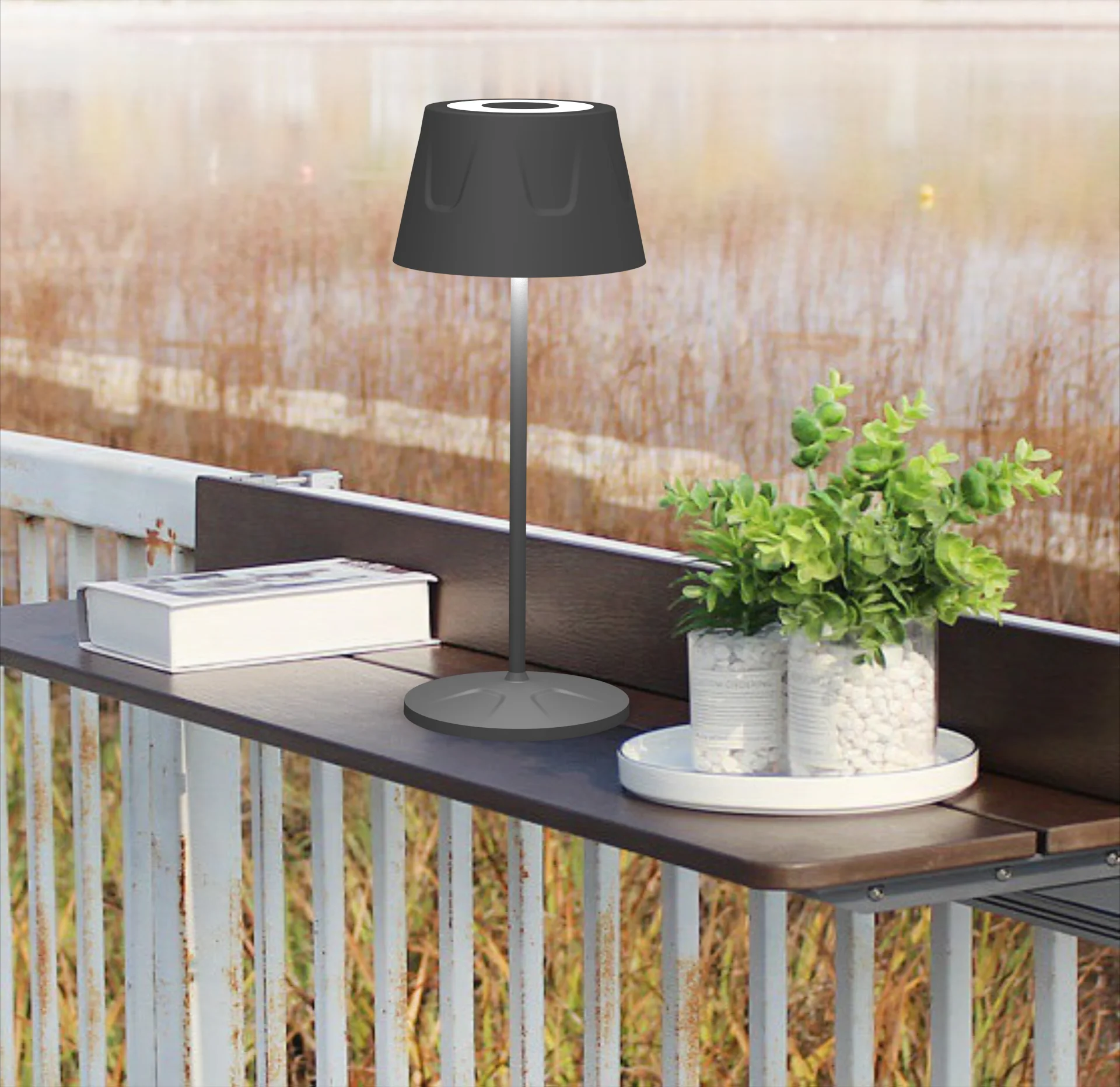 Modern Luxury Home Decor 1800MAh Chargeable Table Lamp Set With Touch Control For Dining Kids Bed Side