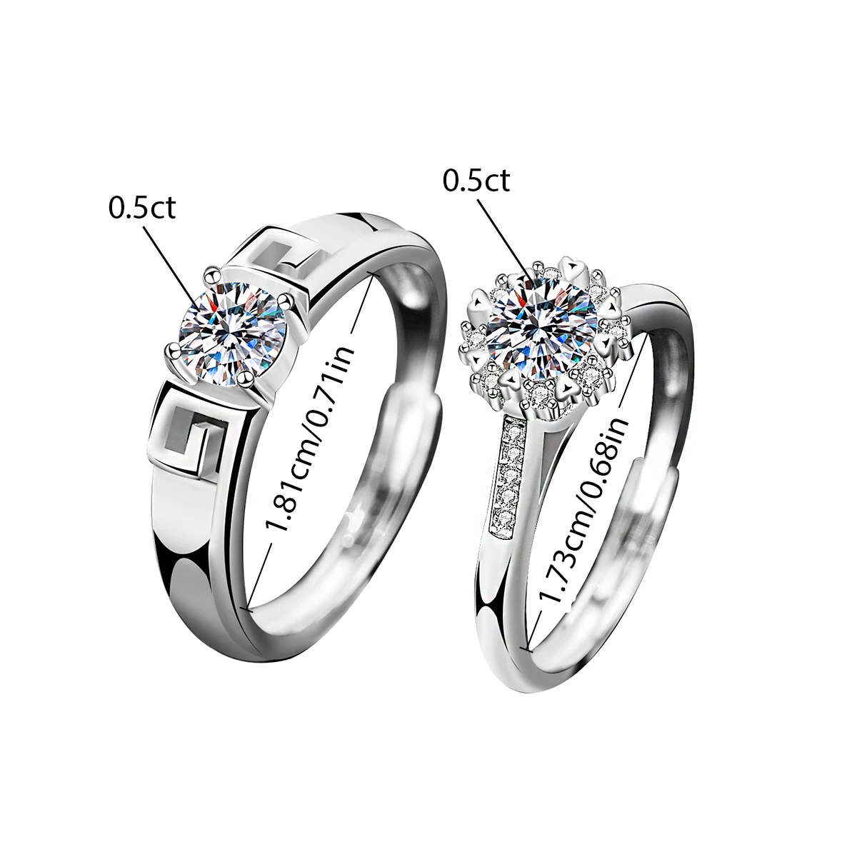 Superior six claw sun flower Real 925 Sterling Silver Rings Gra certificate Moissanite Ring For Women Fine Jewelry