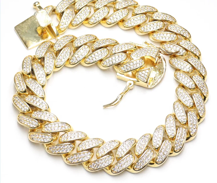 Wholesale Gold Women Cuban Link Chain Necklace Hip Hop Girls Jewelry Necklace