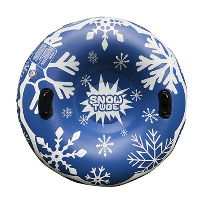Factory sale thicken PVC waterproof inflated ski tube winter snow mountain skiing inflatable adult kids snow tube with handle