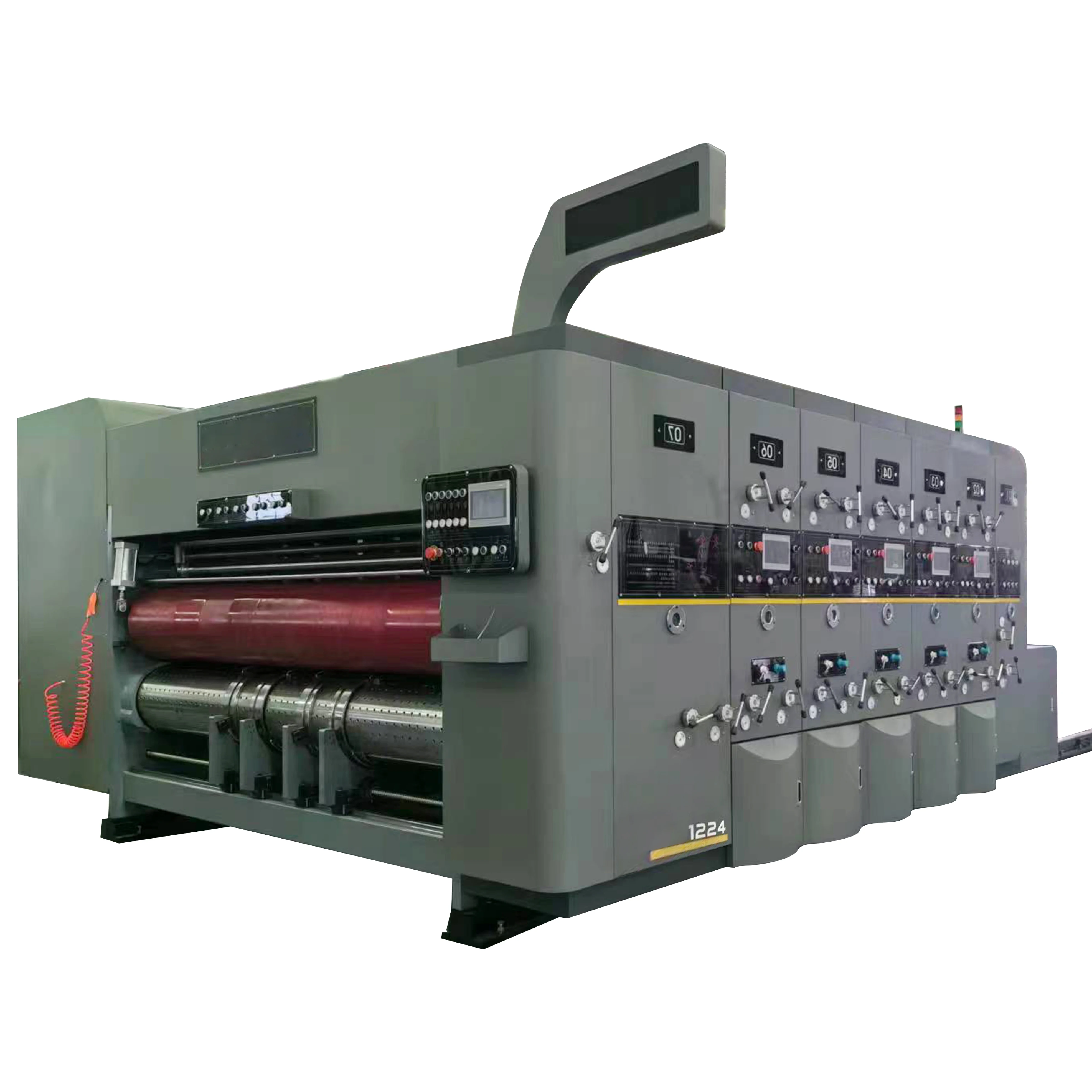 Full  Automatic Flexo 3 4 5 Colors Printer Slotter Die Cutter Corrugated Cardboard Carton Box Printing Machine