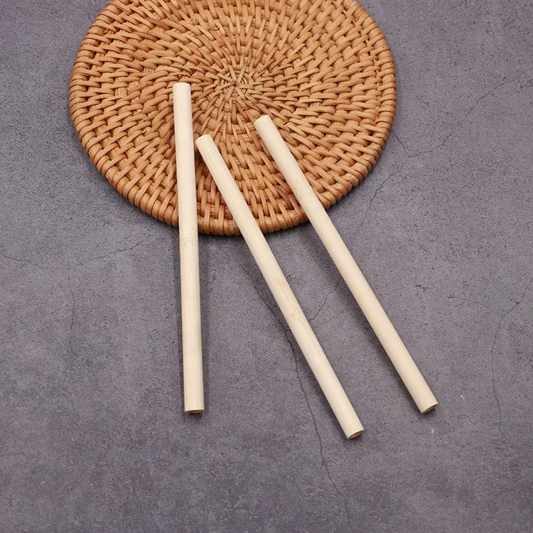 Customized Logo Drinking Natural Bamboo Straw
