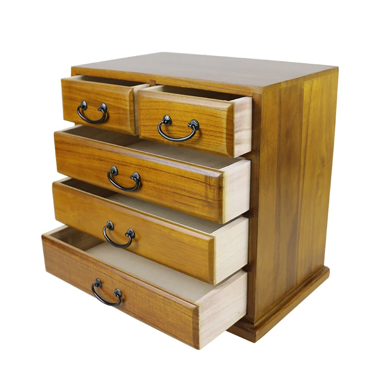 Solid wood retro furniture bedroom chest cabinets narrow wood chest tables drawers chest retro style