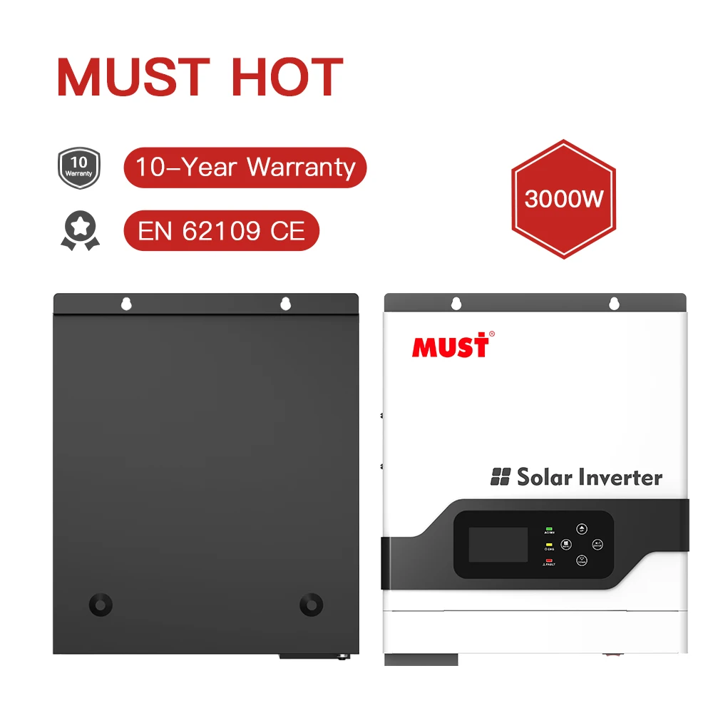 Pure Sine Wave PV18-5048 VPK 3kw 5kw Off Grid Solar Inverter With PWM 60A  Parallel Function For Home
