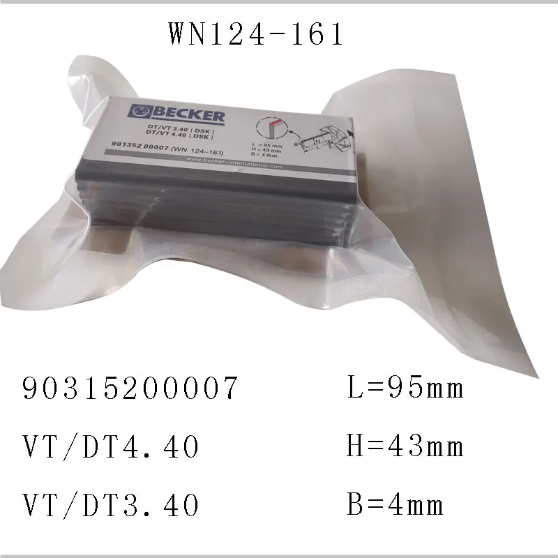 
Price WN124-161 DT40/VT40 Becker Vacuum Pump Carbon Vanes 