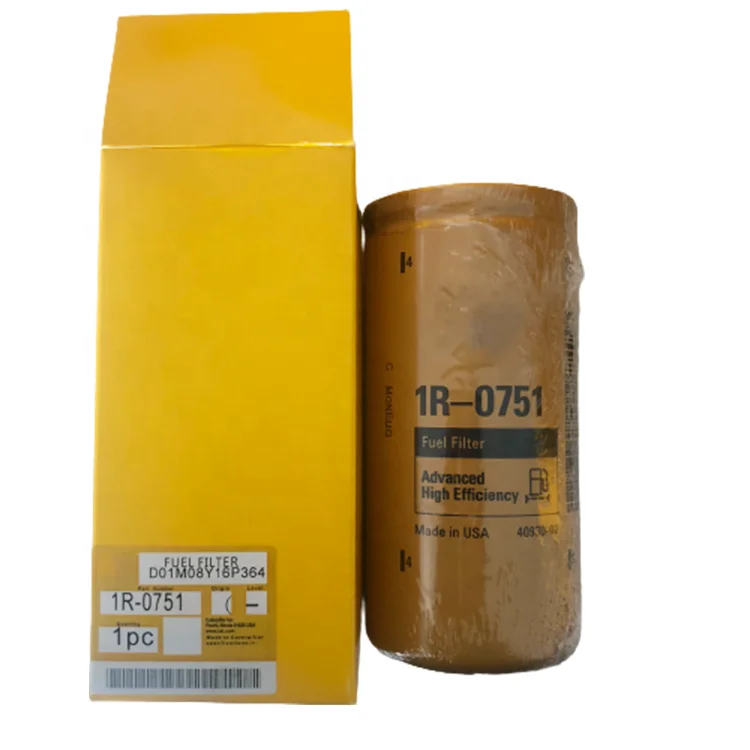 Высококачественный топливный фильтр для экскаватора Huida 1R-0751 1R0751 с оригинальной упаковкой