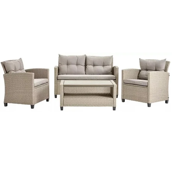 Outdoor Garden K.D. 4 Seater Rattan Sofa Set