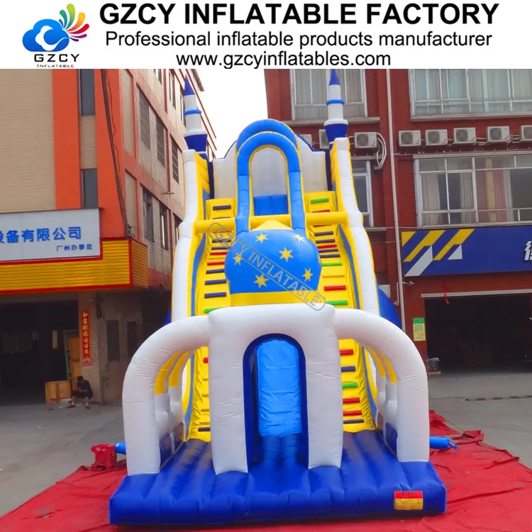 Double Track Commercial Climbing Inflatable Bouncer Slide with Arch for Home Use in Water Slides