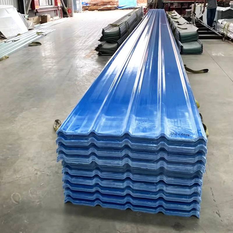 0.6mm 0.7mm 0.8mm Transparent Greenhouse Corrugated Fiberglass FRP Plastic Sheet for Skylight Roof