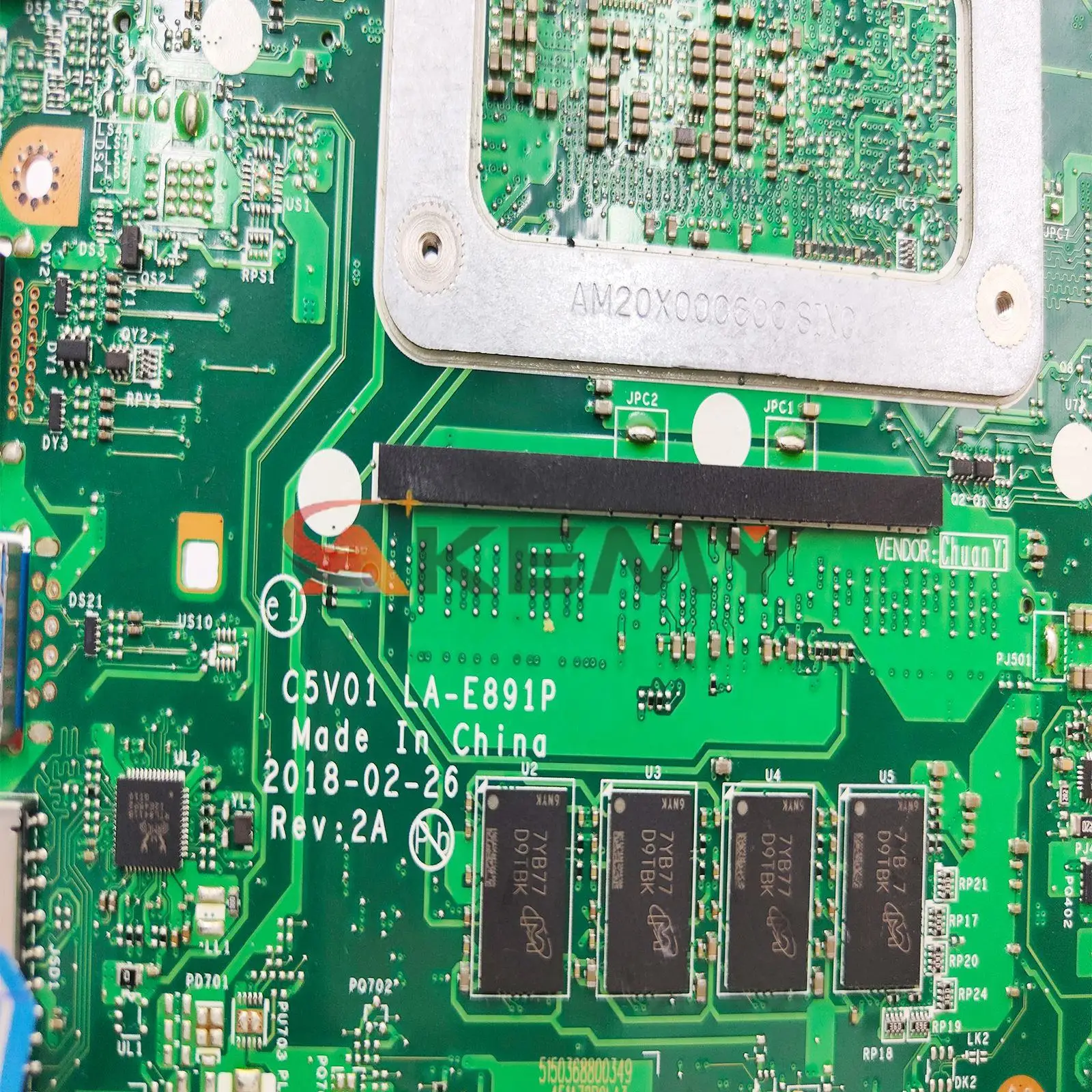 C5V01 LA-E891P FOR Acer Aspire A315-53 A515-51 A515-51G A615-51 Notebook Computer Motherboard I3 I5 I7 100%