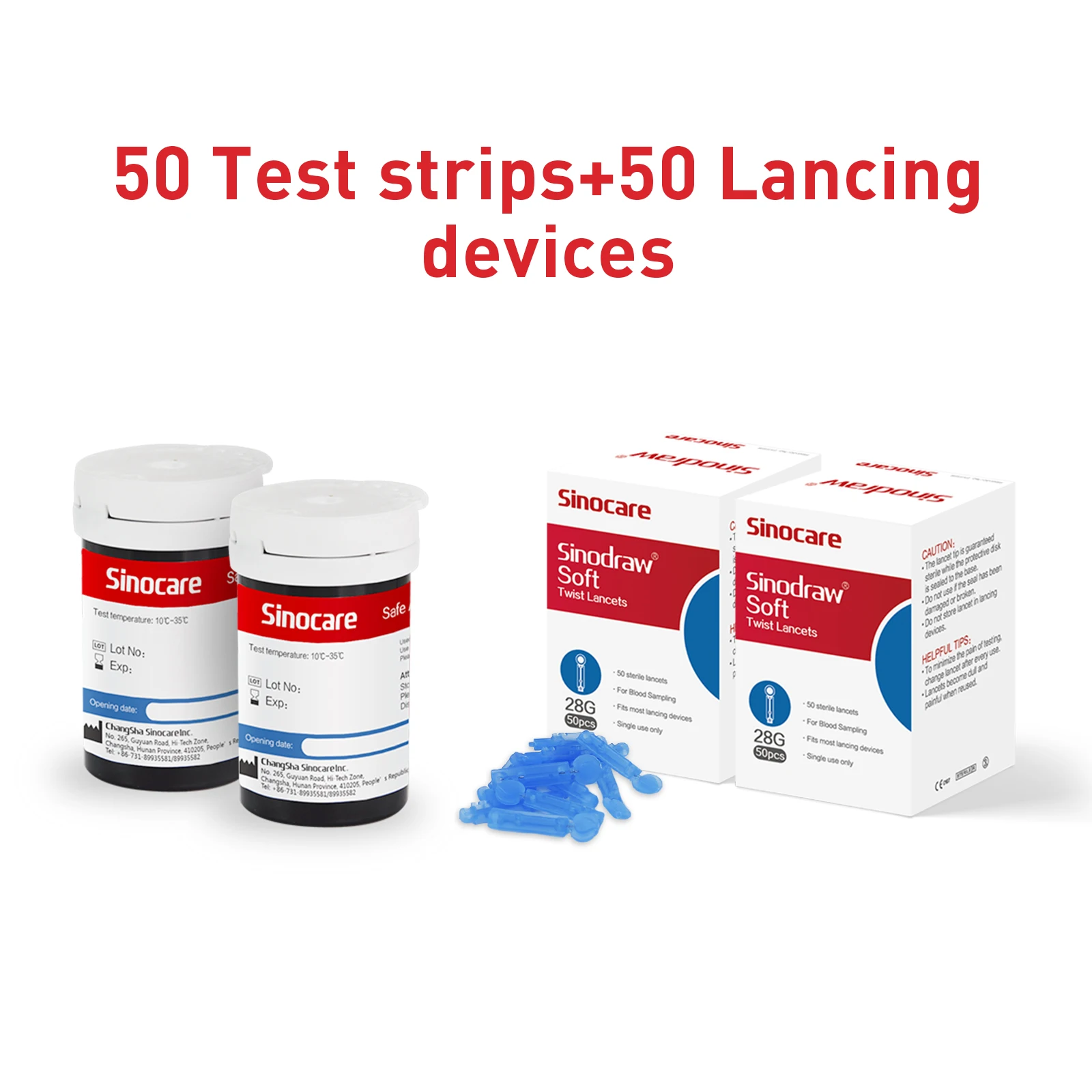 Sinocare Digital Glucometer Blood Glucose Monitor Sensor Glucose Meter Glycemie Strip Blood Glucose Test Strips