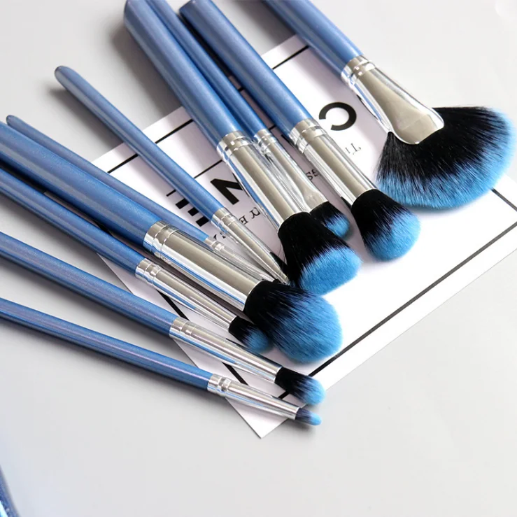 2023 New Design Starry Sky Blue Makeup Brush Set With Case