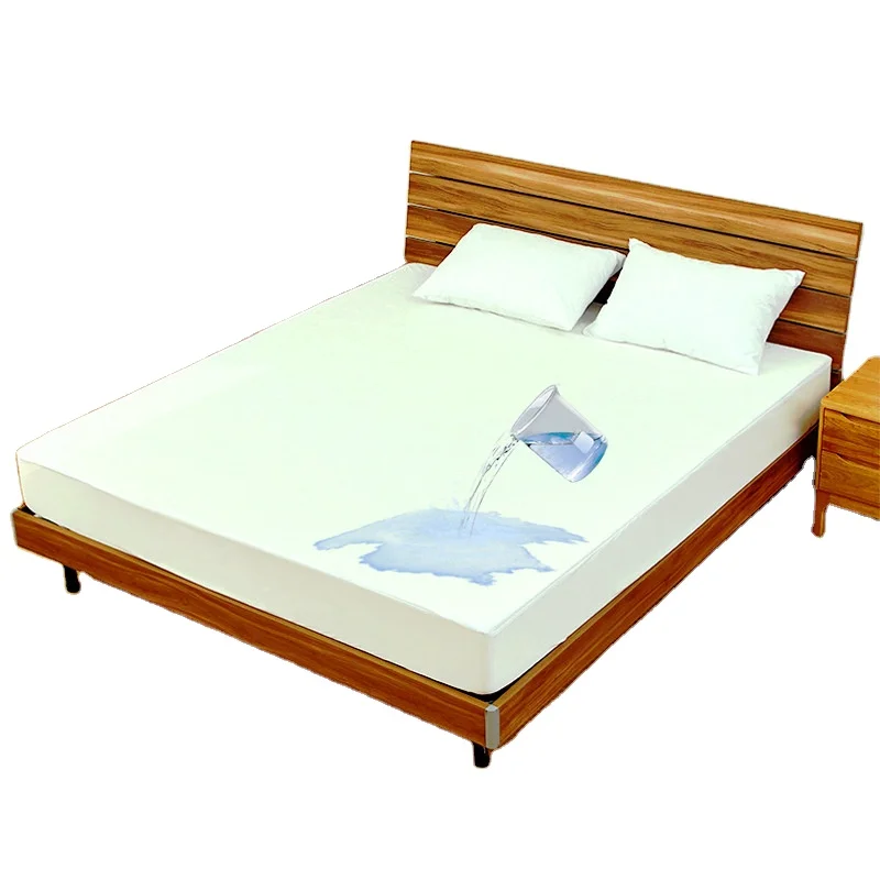 Soft Quilted Fitted Breathable Waterproof Mattress Pad Cover Bed Wetting Noiseless Sheet Mattress Protector